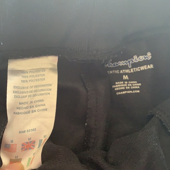 Size Medium Champion Black Joggers - Picture 3 of 4